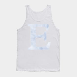 The Letter E Blue Marble Tank Top